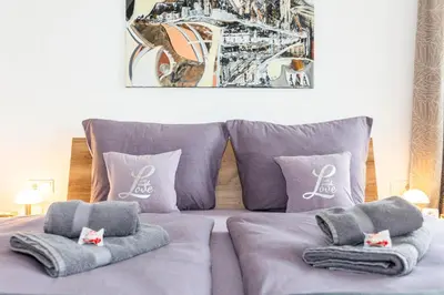 Ein Sitzbereich in der Unterkunft Ferienwohnung Katharina