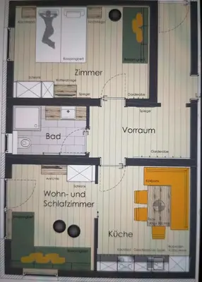 Grundriss der Unterkunft Appartement Franz