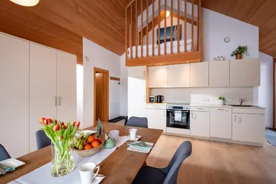 Küche/Küchenzeile in der Unterkunft Appartement Hochsitz