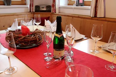 Getränke in der Unterkunft Chalet Johanna