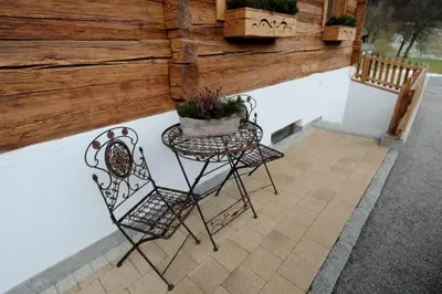 Ein Balkon oder eine Terrasse in der Unterkunft Chalet Johanna