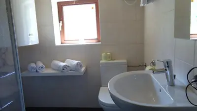 Ein Badezimmer in der Unterkunft Tanterhütte by Tanterhof