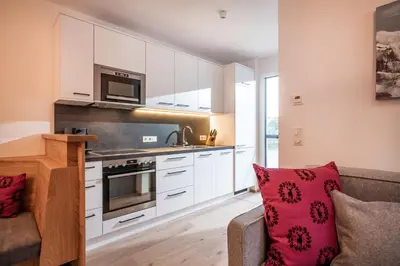 Küche/Küchenzeile in der Unterkunft Kaiser Appartement Brixen im Thale
