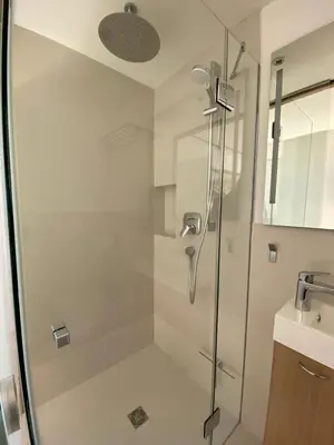Ein Badezimmer in der Unterkunft Haus Ingrid