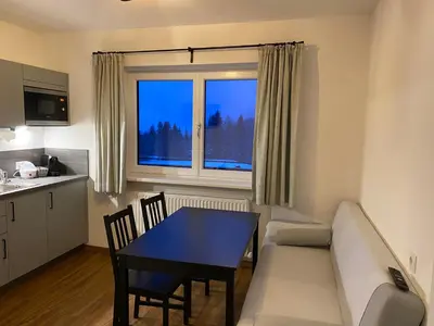 Küche/Küchenzeile in der Unterkunft Kaiserblick Apartments