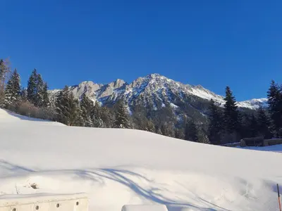Ein allgemeiner Bergblick oder ein Berglick von der Ferienwohnung aus