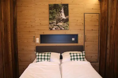Ein Bett oder Betten in einem Zimmer der Unterkunft 's Gasthäusl
