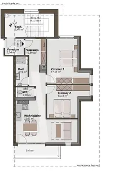 Grundriss der Unterkunft Ferienwohnungen Unterhof