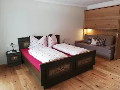 Ein Bett oder Betten in einem Zimmer der Unterkunft Bauernhof Bichlhof