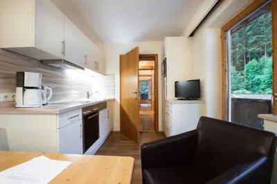 Küche/Küchenzeile in der Unterkunft Appartements Hochlega