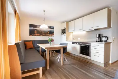Küche/Küchenzeile in der Unterkunft Appartements Hochlega