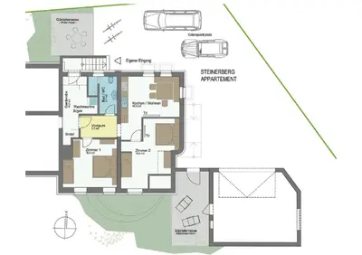 Grundriss der Unterkunft Steinerberg Appartement