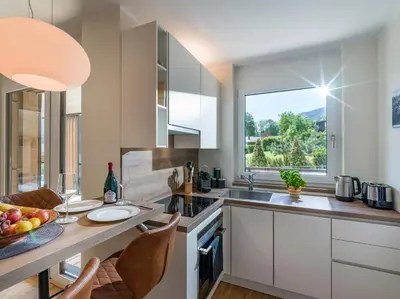 Küche/Küchenzeile in der Unterkunft Appartment am Sonnberg