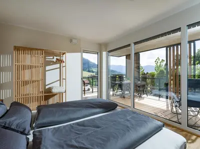 Ein Sitzbereich in der Unterkunft Appartment am Sonnberg