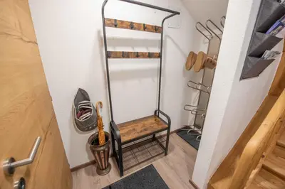 Ein Etagenbett oder Etagenbetten in einem Zimmer der Unterkunft Ferienwohnung Trocker