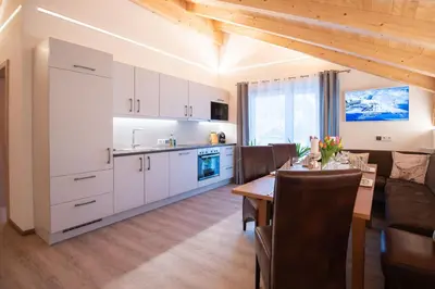 Küche/Küchenzeile in der Unterkunft Ferienwohnung Trocker