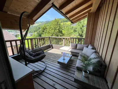 Ein Balkon oder eine Terrasse in der Unterkunft Penthouse Brixen