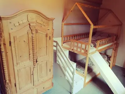 Ein Bett oder Betten in einem Zimmer der Unterkunft Chalet Grizzly