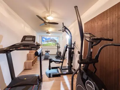 Das Fitnesscenter und/oder die Fitnesseinrichtungen in der Unterkunft Ferienwohnungen Luxner