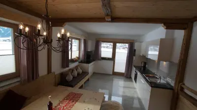 Ein Sitzbereich in der Unterkunft Appartement Sonnenschein