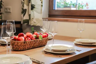 Essen in der Ferienwohnung oder in der Nähe