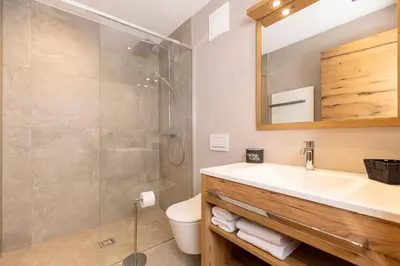 Ein Badezimmer in der Unterkunft Bichlhof Going