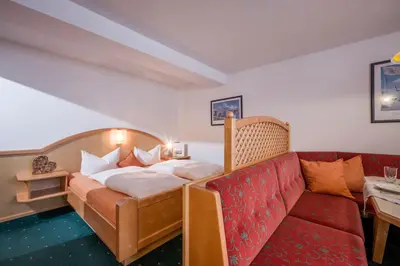 Ein Bett oder Betten in einem Zimmer der Unterkunft Ferienhof Auerhof