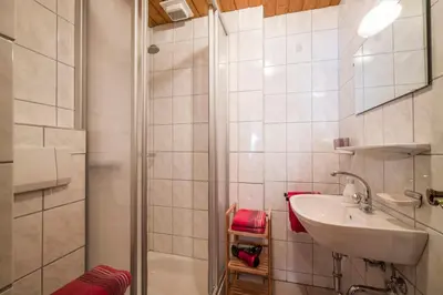 Ein Badezimmer in der Unterkunft Ferienhof Auerhof