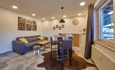 Ein Sitzbereich in der Unterkunft Apartment Center