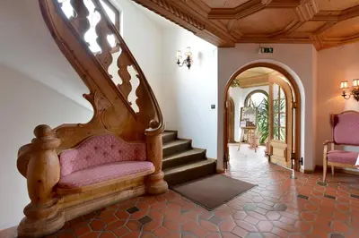 Ein Sitzbereich in der Unterkunft Alpenappartement Europa