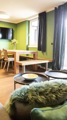 Ein Sitzbereich in der Unterkunft Haus Wiesberger Apartment TOP25 Südseite