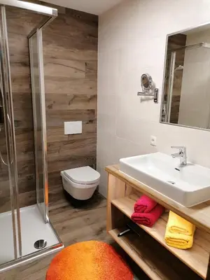 Ein Badezimmer in der Unterkunft Gästehaus Wildauer