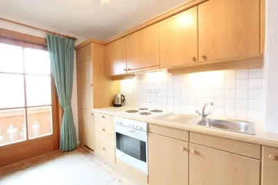 Küche/Küchenzeile in der Unterkunft Ferienwohnung Örgenhof