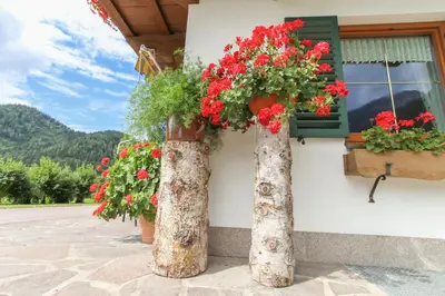 Ein allgemeiner Bergblick oder ein Berglick von des Bed & Breakfasts aus