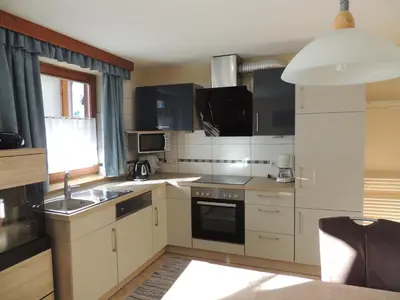 Küche/Küchenzeile in der Unterkunft Ferienwohnung Embacher