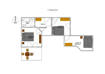 Grundriss der Unterkunft Ferienwohnung Embacher