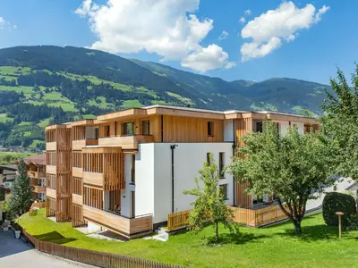 Ein allgemeiner Bergblick oder ein Berglick von der Ferienwohnung aus