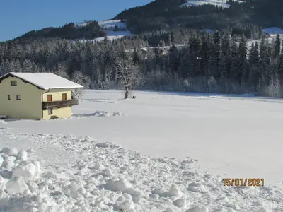 Ferienhaus am Erlachhof im Winter