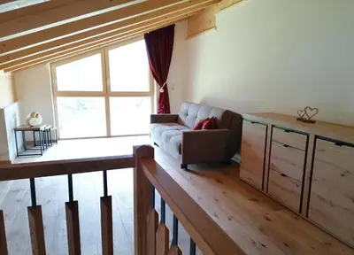 Ein Sitzbereich in der Unterkunft Apart Auszeit