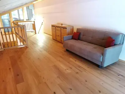 Ein Sitzbereich in der Unterkunft Apart Auszeit