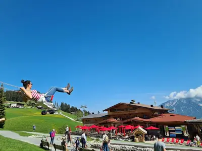 Ein allgemeiner Bergblick oder ein Berglick von des Hotels aus