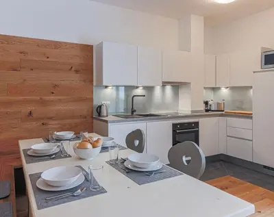 Küche/Küchenzeile in der Unterkunft Appartement Almblick