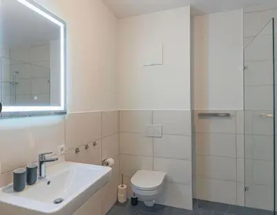 Ein Badezimmer in der Unterkunft Appartement Almblick