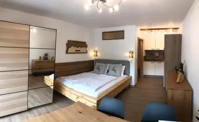 Ein Bett oder Betten in einem Zimmer der Unterkunft Berghof Apartment Bergwiese Top 31