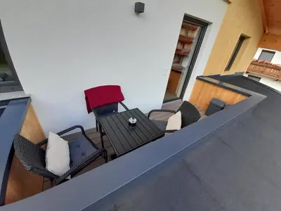 Ein Sitzbereich in der Unterkunft Apart Anna