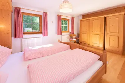 Ein Bett oder Betten in einem Zimmer der Unterkunft Ferienhaus Schafstall