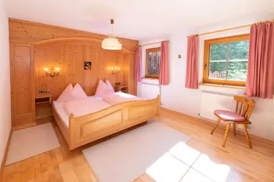 Ein Bett oder Betten in einem Zimmer der Unterkunft Ferienhaus Schafstall