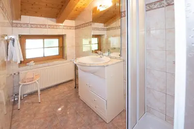 Ein Badezimmer in der Unterkunft Ferienhaus Schafstall