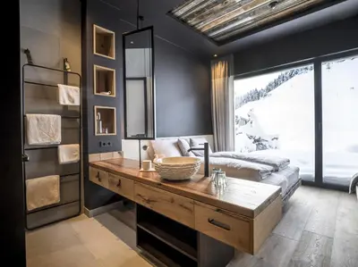 Ein Bett oder Betten in einem Zimmer der Unterkunft KRAFTalm
