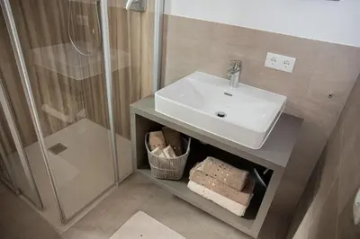 Ein Badezimmer in der Unterkunft Das Moos